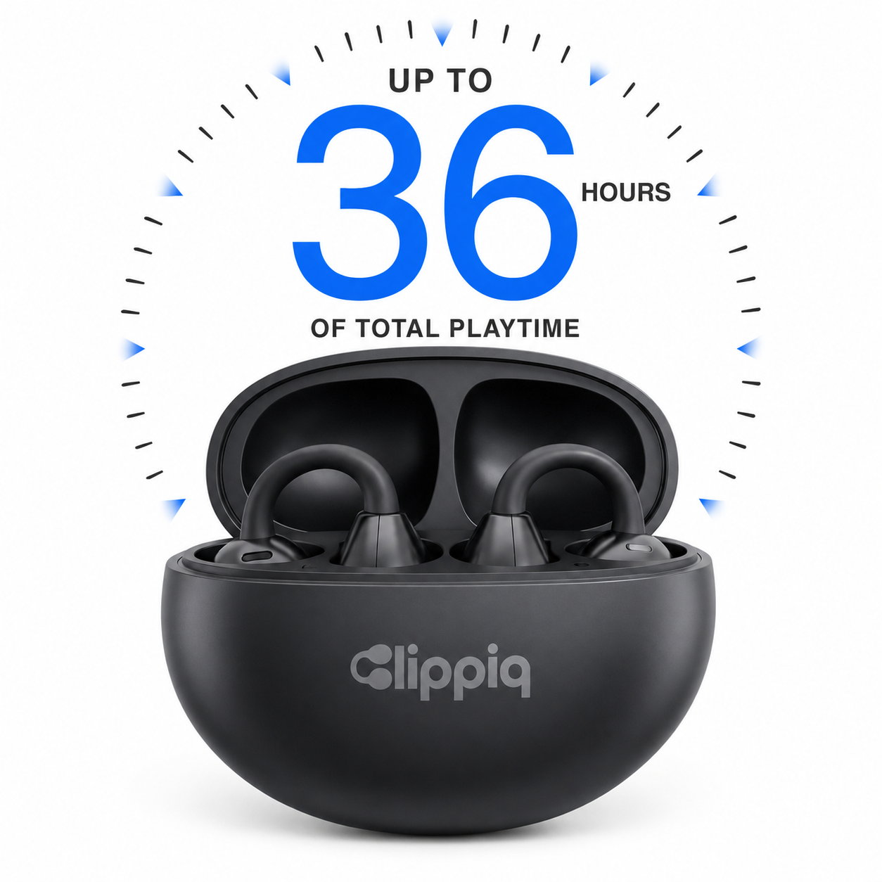 Clippiq® Open-Ear Clip Wireless Earbuds