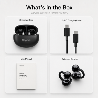 Clippiq® Open-Ear Clip Wireless Earbuds
